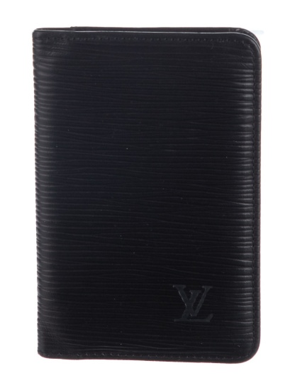 Louis Vuitton 1992 Black Epi Leather Card Case