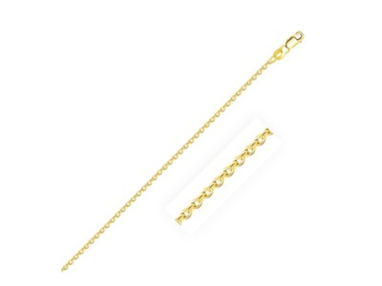 18k Gold Diamond Cut Cable Link Necklace 16"