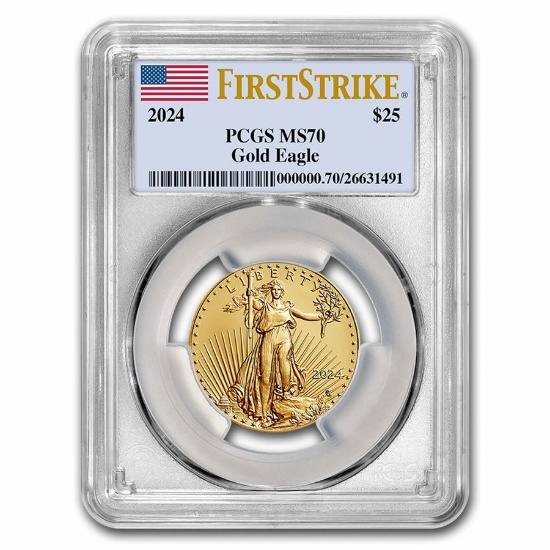 2024 1/2 Oz American Gold Eagle Ms-70 Pcgs