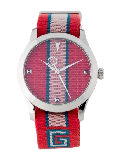Gucci G-timeless Red & Pink Dial Qtz Women's 38mm