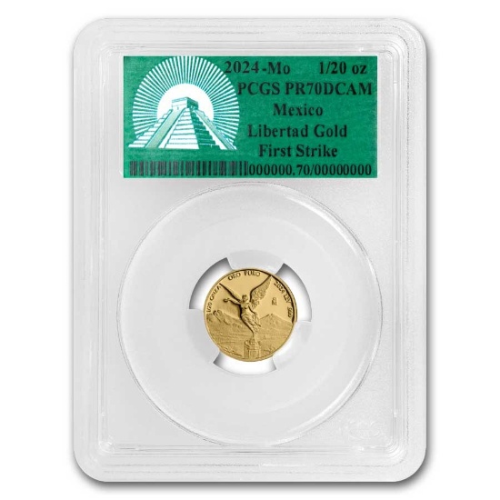 2024 Mexico 1/20 Oz Proof Gold Libertad Pr-70 Pcgs