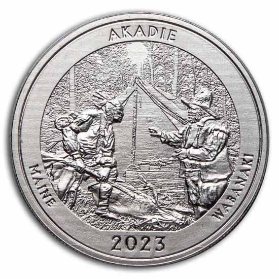 2023 1 Oz Silver Natb Maine Acadia National Park