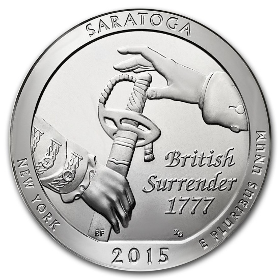 2015 5 Oz Silver Atb Saratoga National Park Bu