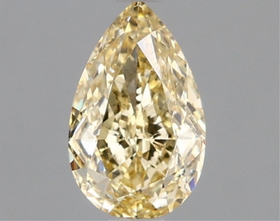 Fancy Yellow Pear Cut 1.06ct Vvs1 Lab Diamond