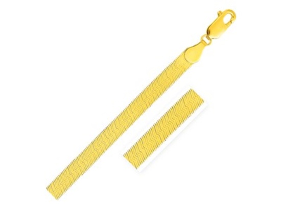 10k Gold Imperial Herringbone Chain Necklace 18"