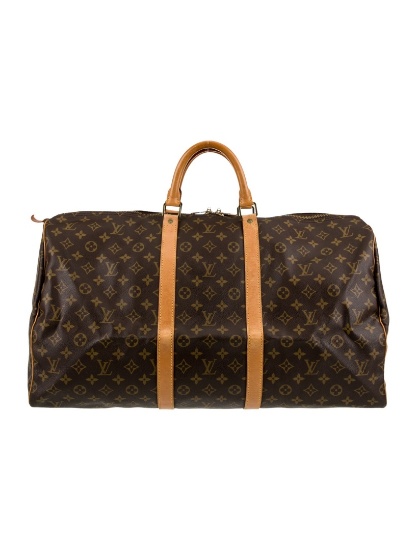 Louis Vuitton Monogram Brown Zip Cls Weekender Bag