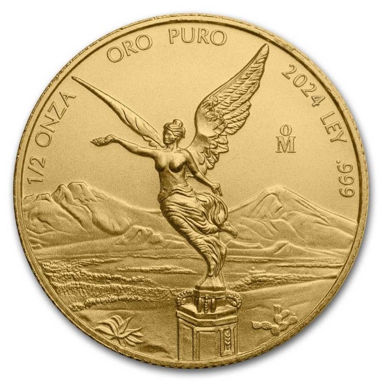 2024 Mexico 1/2 Oz Gold Libertad Bu