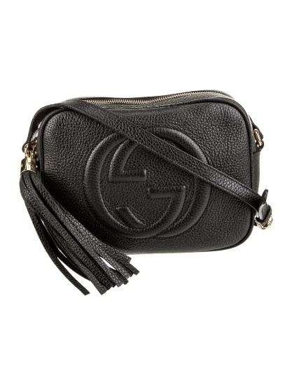 Gucci Black Leather Tassel Zip Cls Crossbody Bag