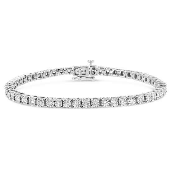 Classy 1.00ct Diamond Miracle Set Tennis Bracelet