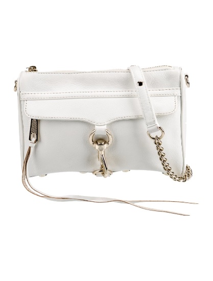 Rebecca Minkoff Grey Leather Chain-link Minaudiere