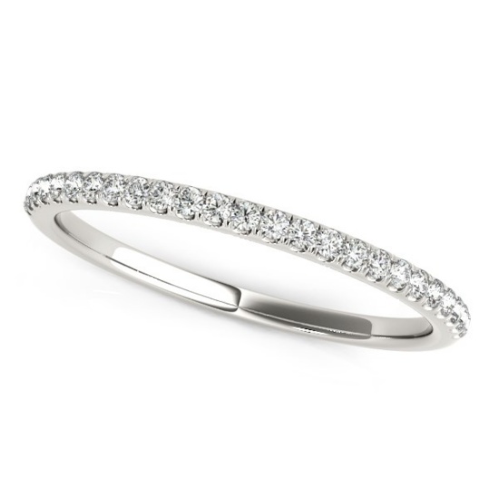 14k White Gold .12ct Diamond Wedding Band