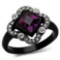 Princess 1.24ct Fuchsia Topaz Halo Fashion Ring