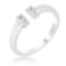 Round .05ct White Sapphire Open Cuff Ring