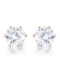 Rose Goldpl Round 3.40ct White Topaz Stud Earrings