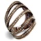 Stylish Coffee Ip .25ct White Sapphire Ring