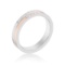 Two Tone Gold .03ct White Topaz Forever Love Ring
