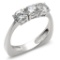 Round 1.50ct White Sapphire Three-stone Ring