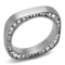 Sleek .28ct White Sapphire Square Ring