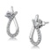 Intricate .28ct White Sapphire Teardrop Earrings