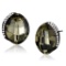 Chic 16.57ct Smoky Grey Topaz Stud Earrings