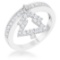 Round .30ct White Topaz Christmas Tree Charm Ring