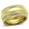 14k Gold Ip .50ct White Sapphire Eternity Band