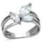 Astounding 3.00ct White Topaz Triple Marquise Ring