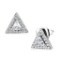 Trilliant .52ct White Topaz Triangle Stud Earrings