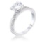 Round 1.40ct White Sapphire Contemporary Ring
