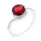 Round 2.60ct Garnet & White Topaz Swirl Ring