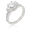 Round Cut 1.52ct White Sapphire Ring Set
