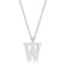 Stainless Steel Initial Capital Letter W Necklace