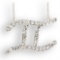 Classy .10ct White Sapphire Gemini Zodiac Necklace