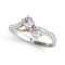 14k Two-tone Gold .58ct Twin Diamond Ring