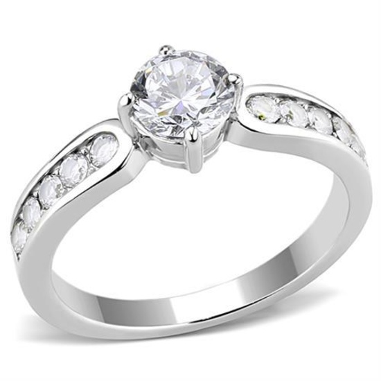 Pristine 1.14ct White Sapphire Inlay Ring
