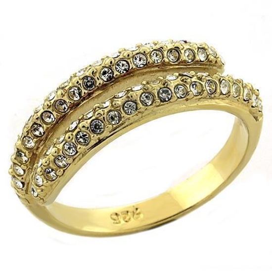 Dazzling .96ct White Sapphire Bypass Ring