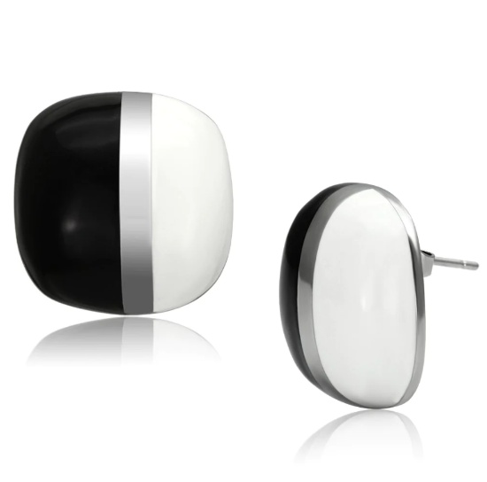 Classic High Polished Tri-color Earrings