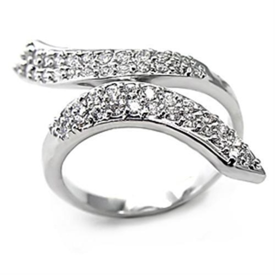 Glamorous .66ct White Sapphire Bypass Ring