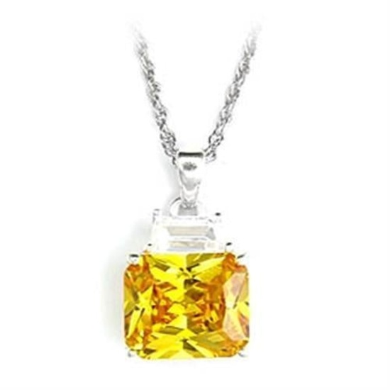 Radiant 6.06ct Citrine & White Sapphire Pendant