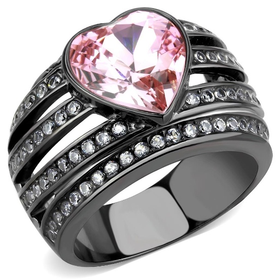 Dazzling 4.41ct Pink & White Topaz Cocktail Ring