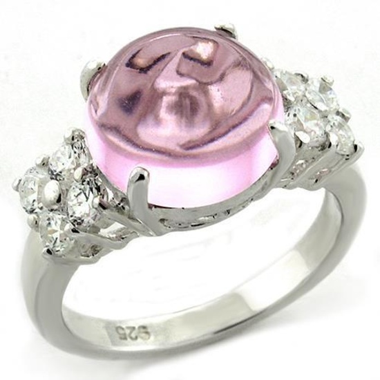 Chic .80ct Sapphire & Pink Acrylic Statement Ring