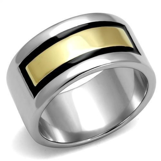 Two-tone Gold-ion Bar Designer Ring