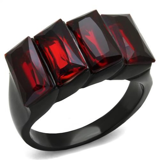 Black Ion Plated 9.92ct Garnet Ring