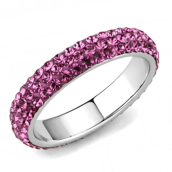 Chic High Polish .60ct Rose Topaz Band