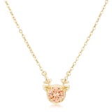 Round 3.88ct Champagne Topaz Reversible Necklace