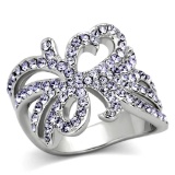 Round .50ct Light Sapphire Ribbon Butterfly Ring