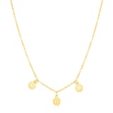 14k Gold Mom Necklace With Circle Drops Necklace
