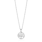Sterling Silver Round Tree Of Life Necklace