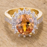 Majestic Oval 6.60ct Champagne Topaz Cocktail Ring