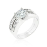 Round 2.41ct White Sapphire Stackable Ring